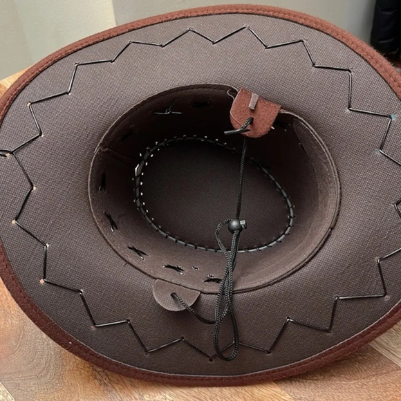 NWOT Brown Western Cowboy Hat - Picture 4 of 7